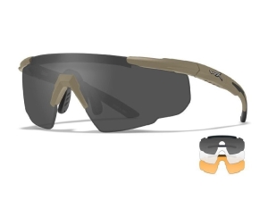 Wiley X 308T Saber ADV Smoke-Clear-Rust Tan Frame - очки стрелковые комплект три линзы