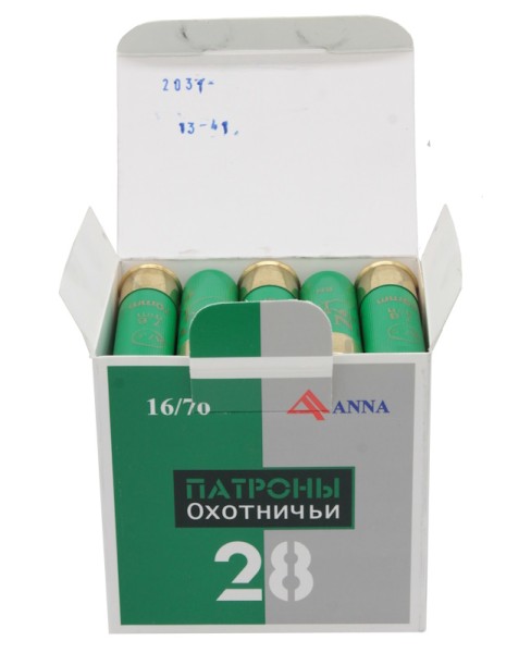 патрон 16х70 картечь 7,6 м навеска 28 г ANNA - 3