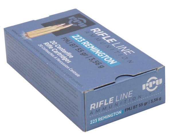 Патрон 223Rem PPU FMJ BT 3,56 г - 4